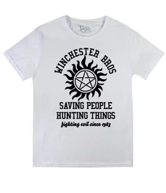 Прикольные футболки: Supernatural  - Saving people hunting things White